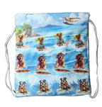 Surfing Dogs Backpack Towel (1 pocket)