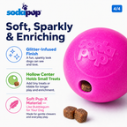 Glitter Ball  Dog Toy | Soft PUP-X Rubber Floating Fetch Ball with Treat Dispenser | USA Made