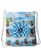Surfing Dogs Backpack Towel (1 pocket)