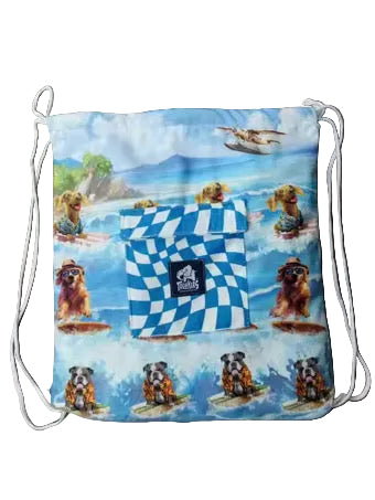 Surfing Dogs Backpack Towel (1 pocket)